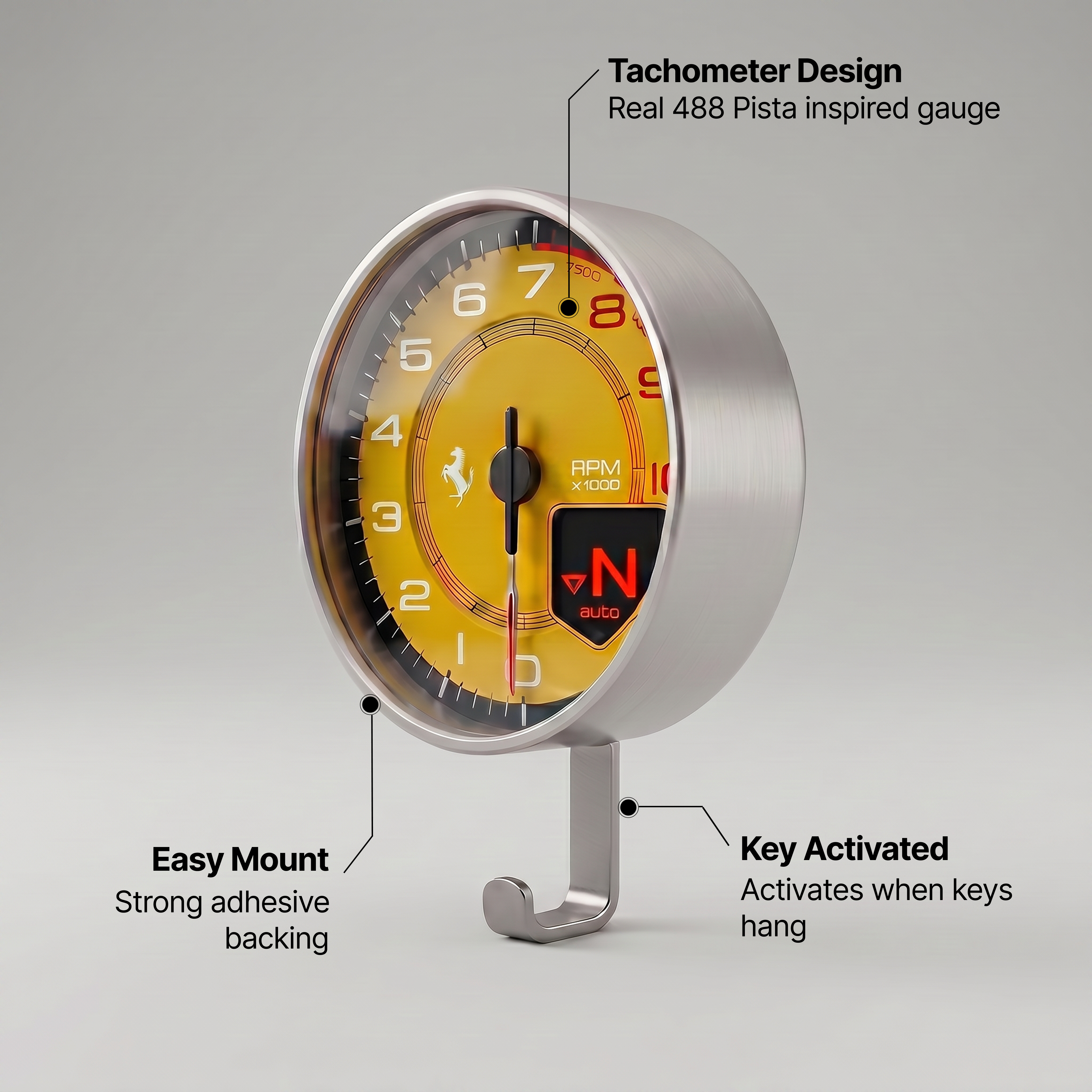 488 Pista Tachometer Key Hook