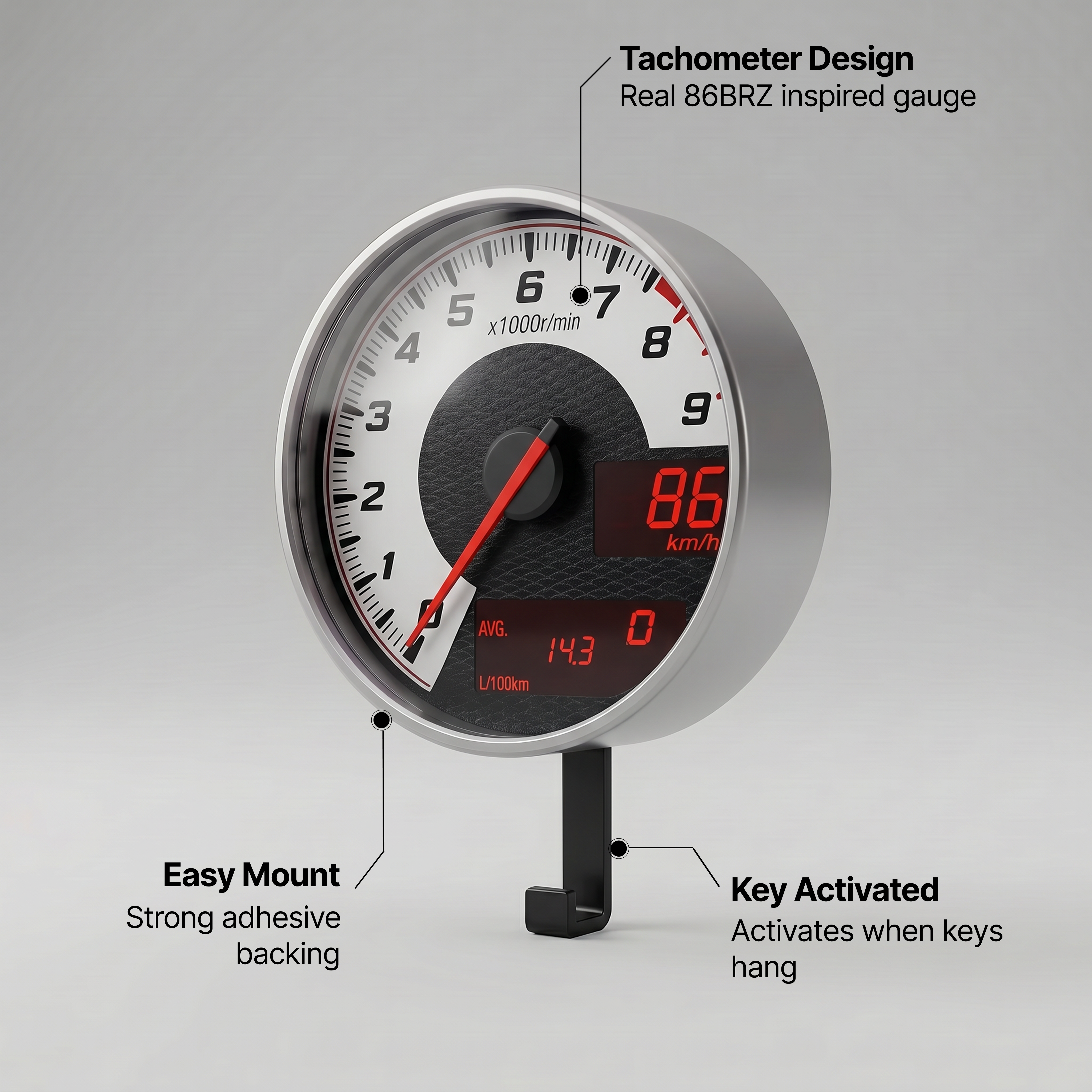 86BRZ Tachometer Key Hook