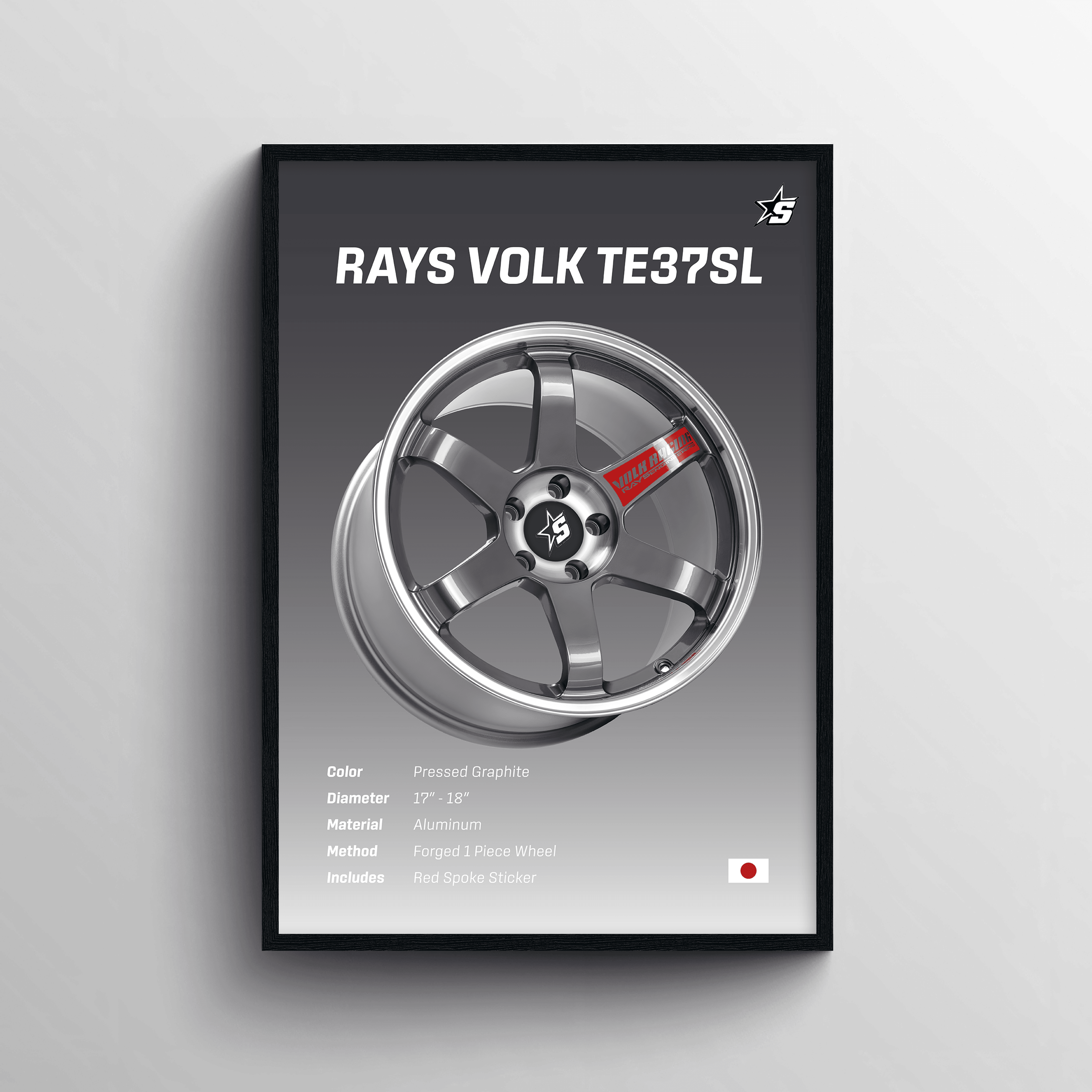 VOLK RACING TE37 GRAPHITE (RED)