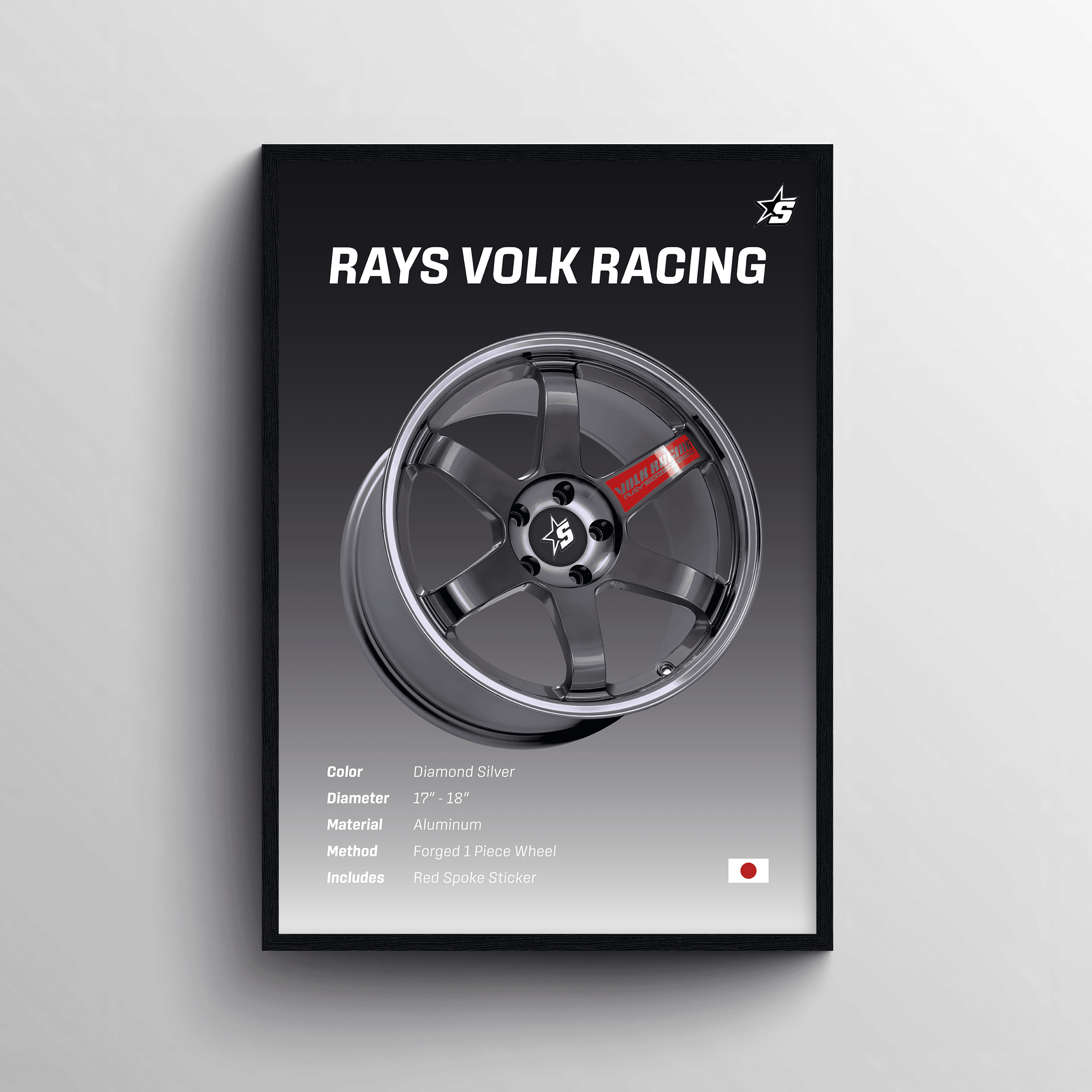VOLK RACING DIAMOND SILVER (RED)