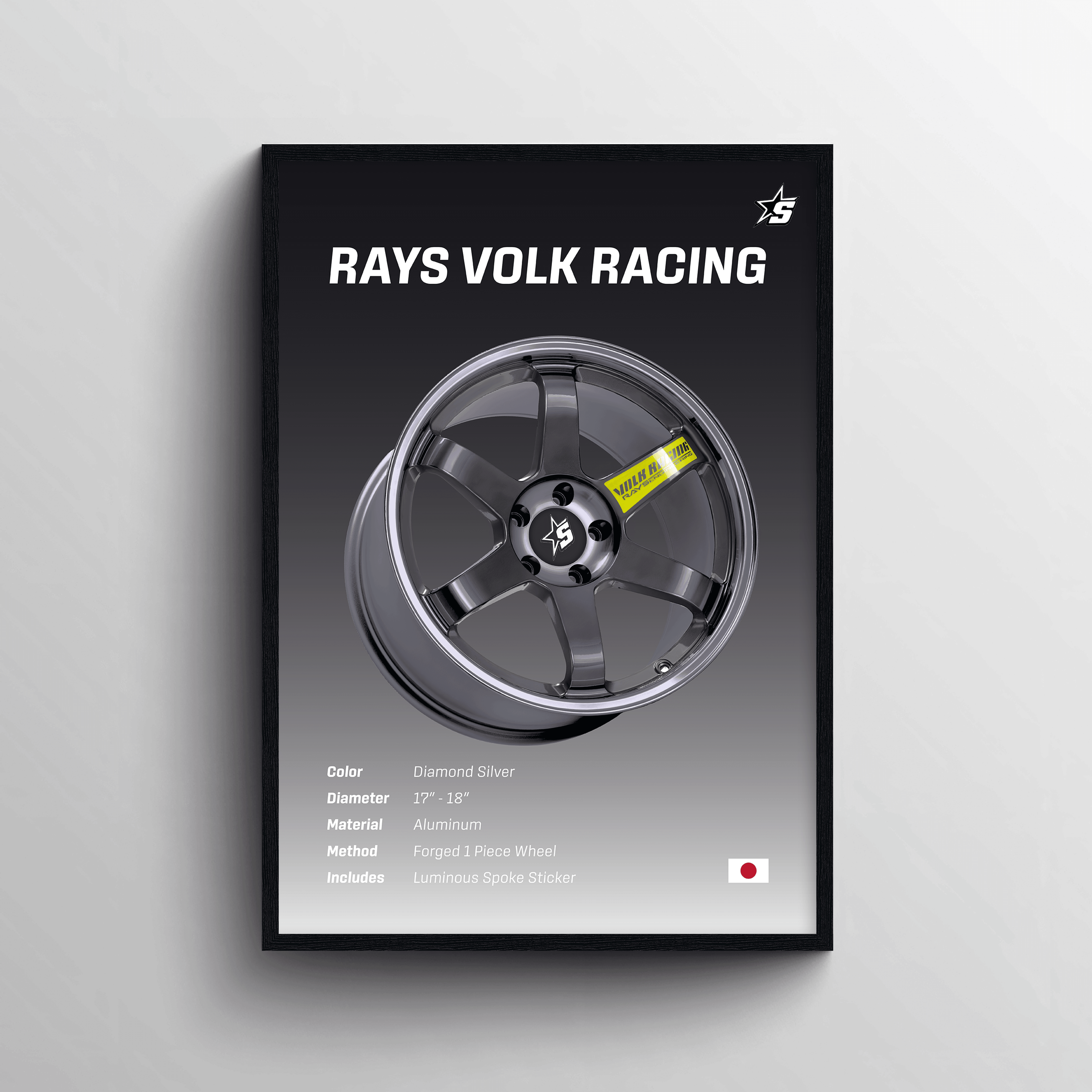 DIAMOND SILVER VOLK RACING (YELLOW)