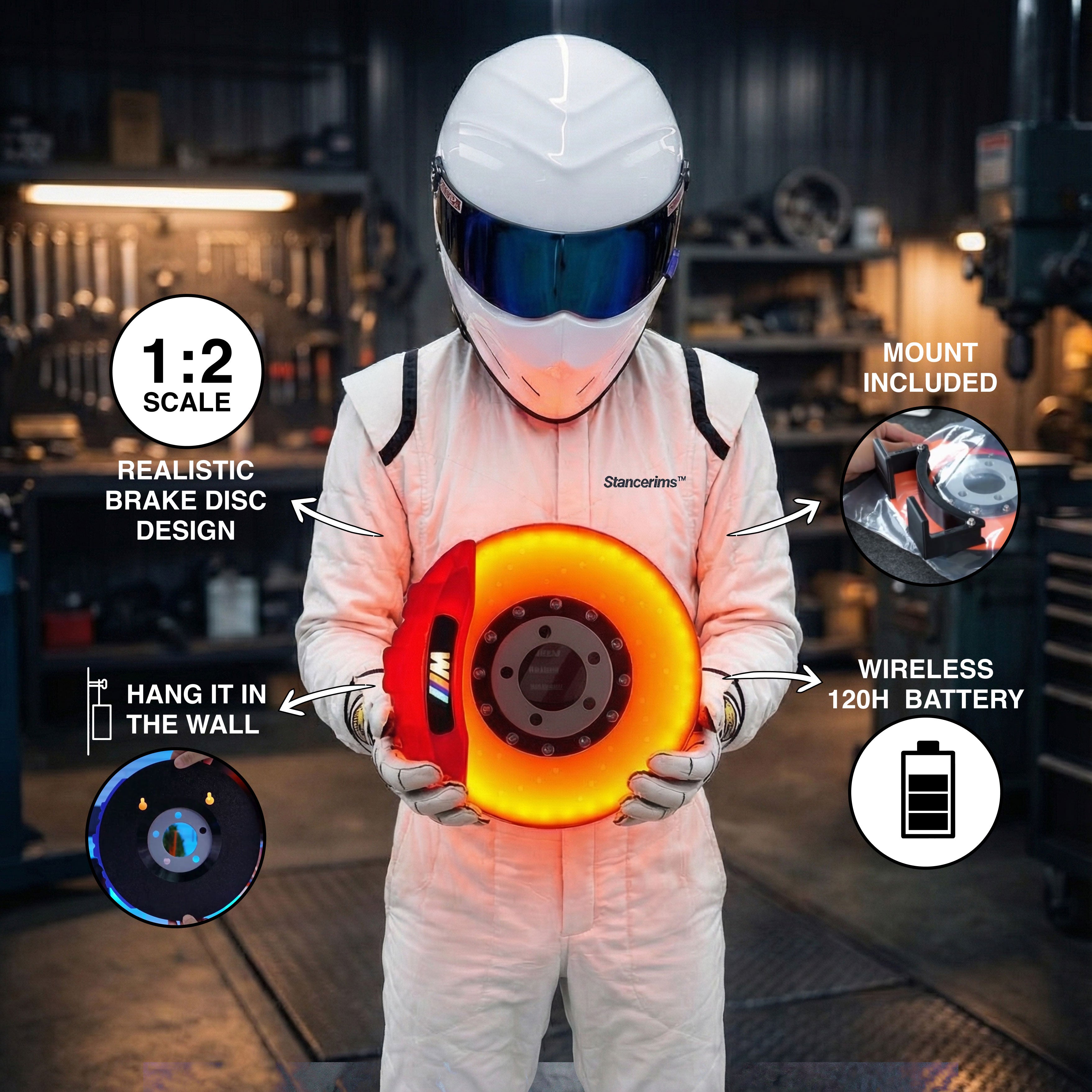 BrakeGlow Disc Lamp™ — High-Performance Brake Disc Ambient Lamp