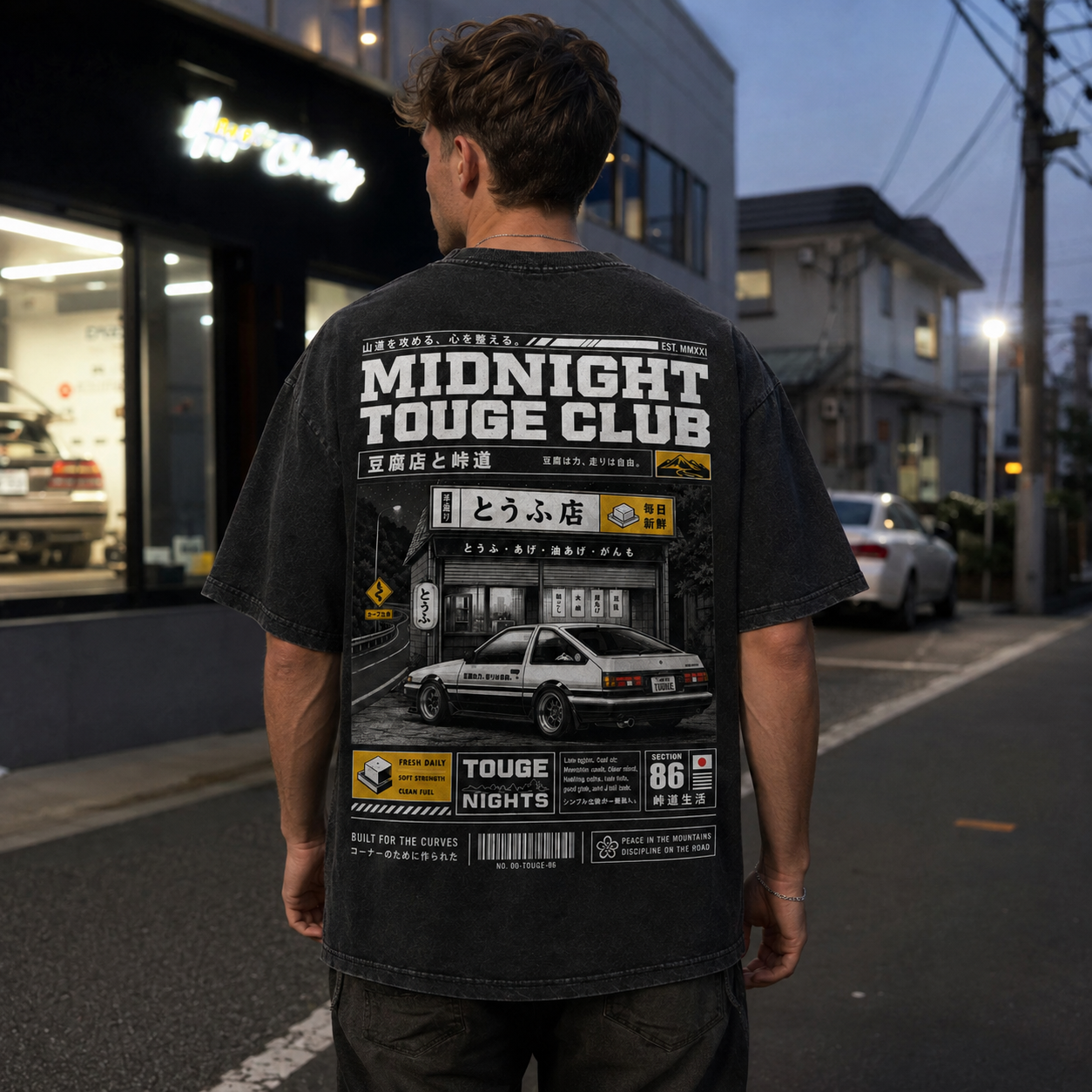 Midnight Touge Club Vintage Tee