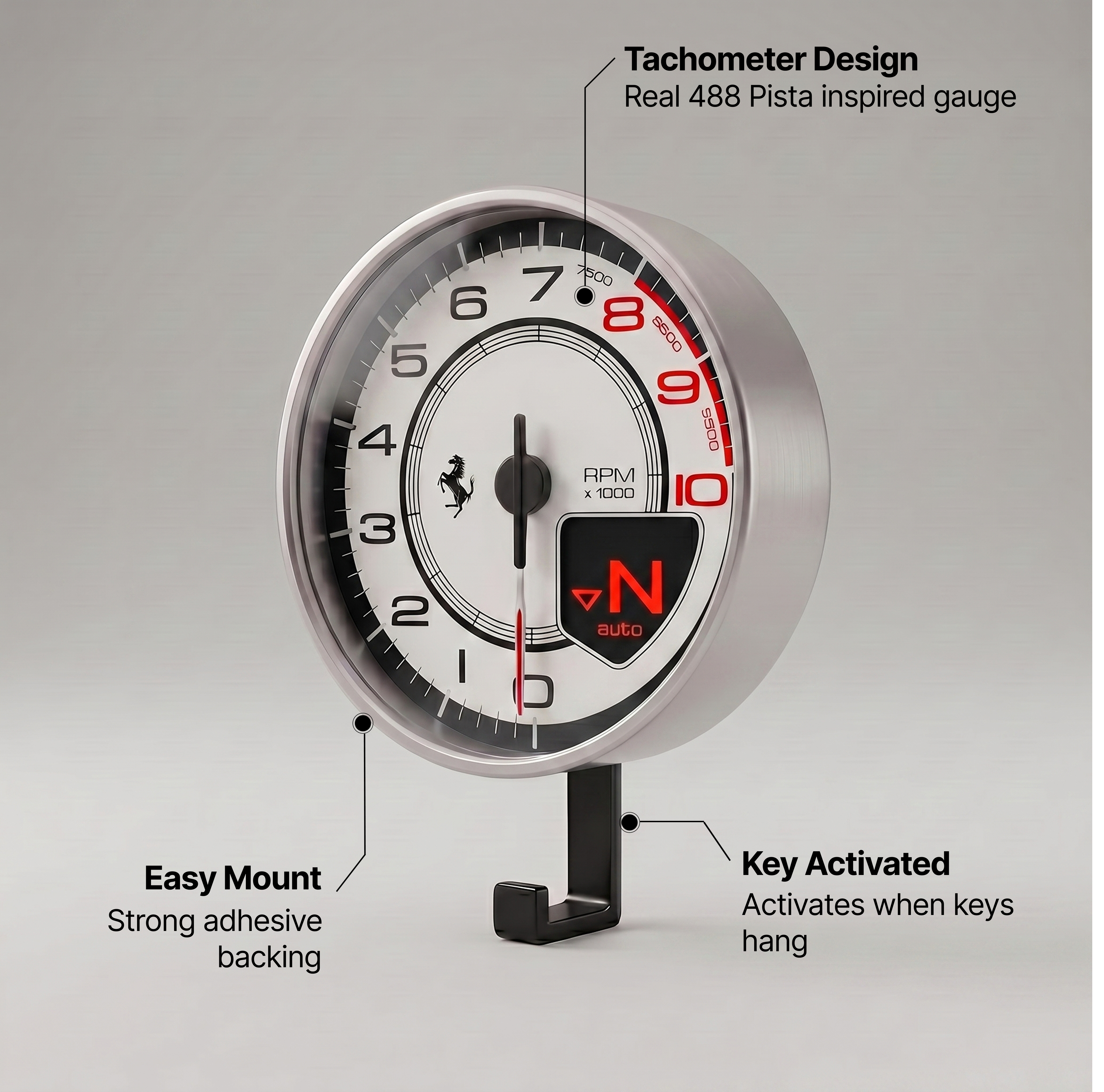 488 Pista Tachometer Key Hook