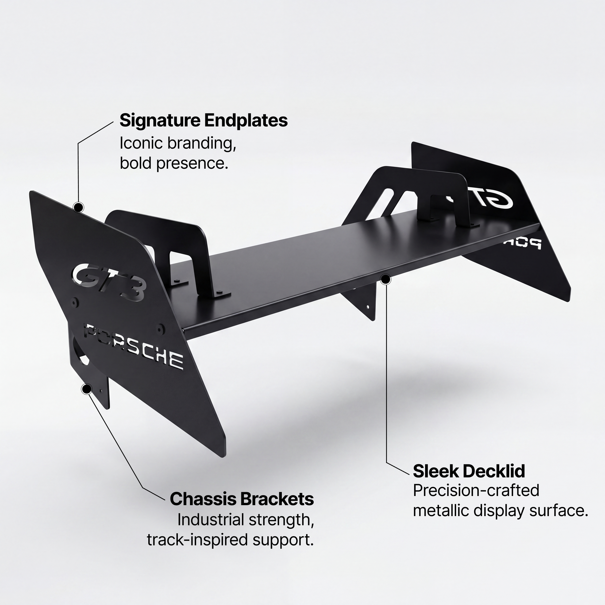 Spoiler Shelf GT3 Black Matte