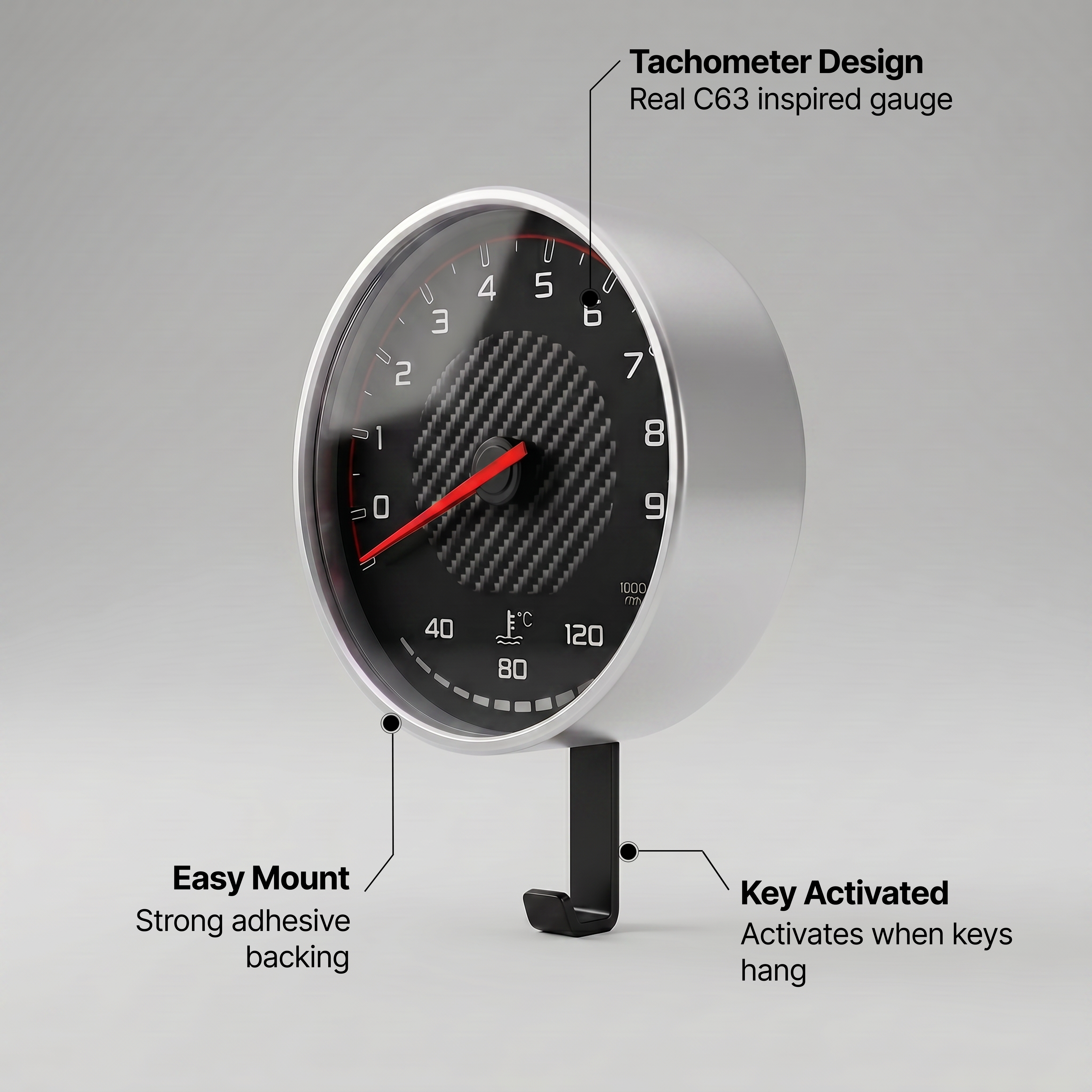 C63 Tachometer Key Hook