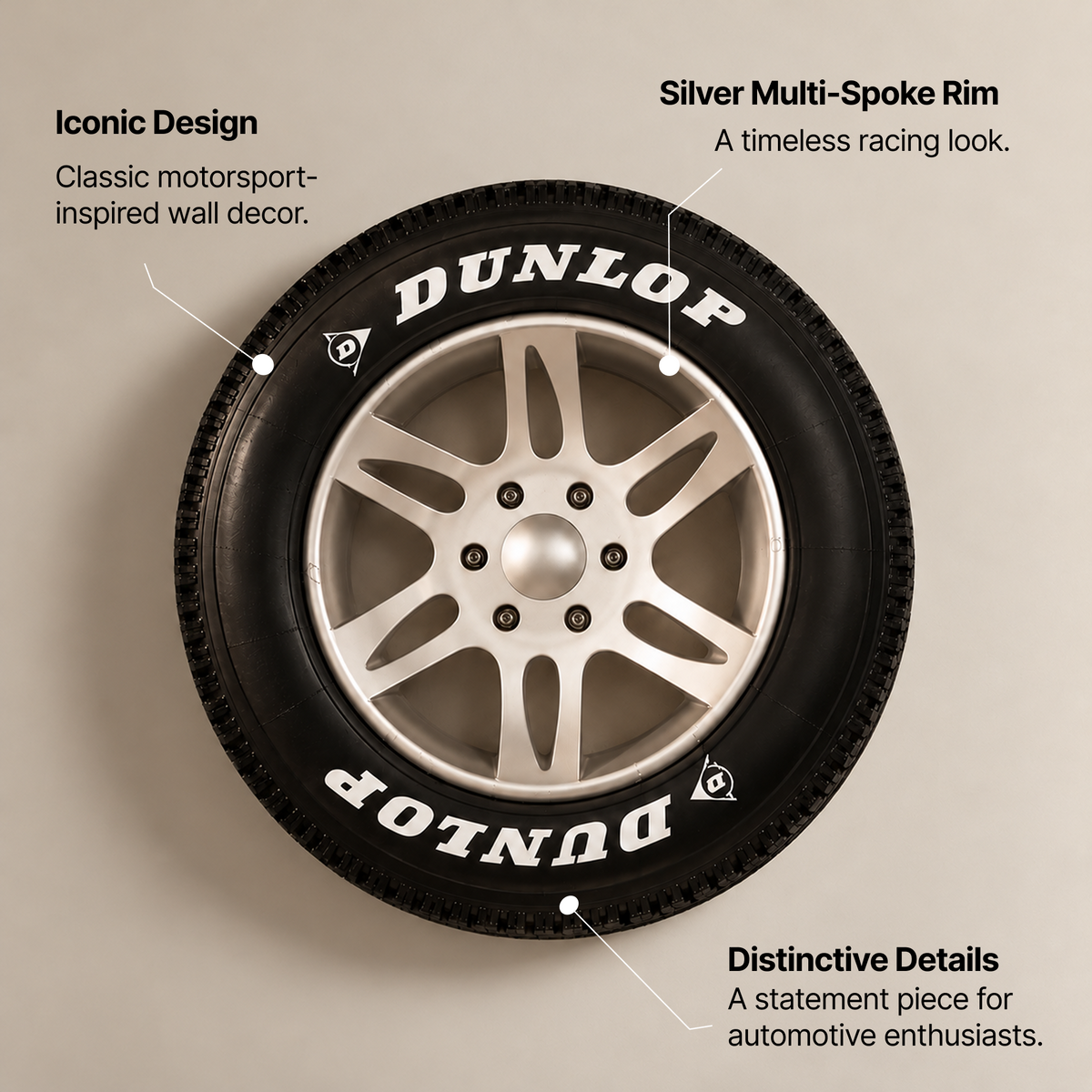 Dunlop Heritage Wheel Wall Decor