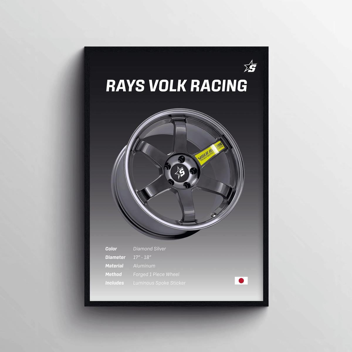 DIAMOND SILVER VOLK RACING (YELLOW)
