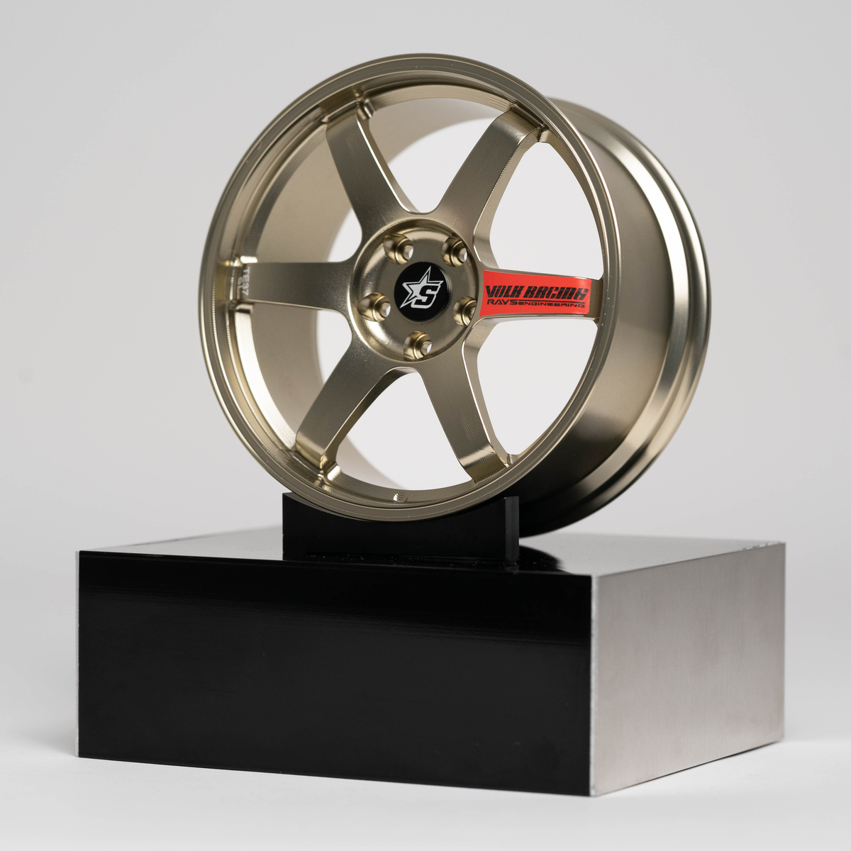 新品 TE37 stance rim ミニチュアオブジェ スタンスリムPGカラー TE37 | Platinum Grey | Red