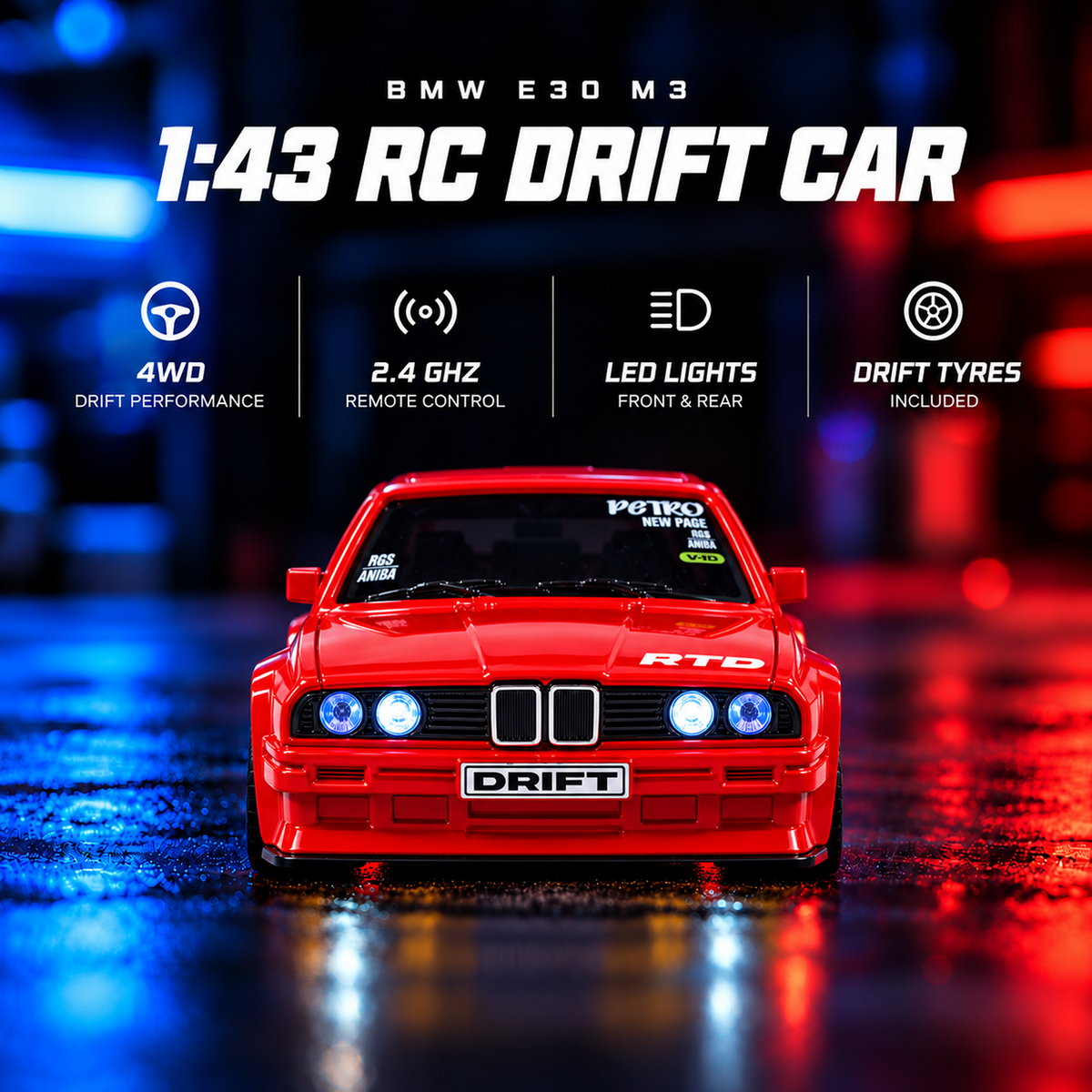 BMW E30 M3 4WD RC Drift Car