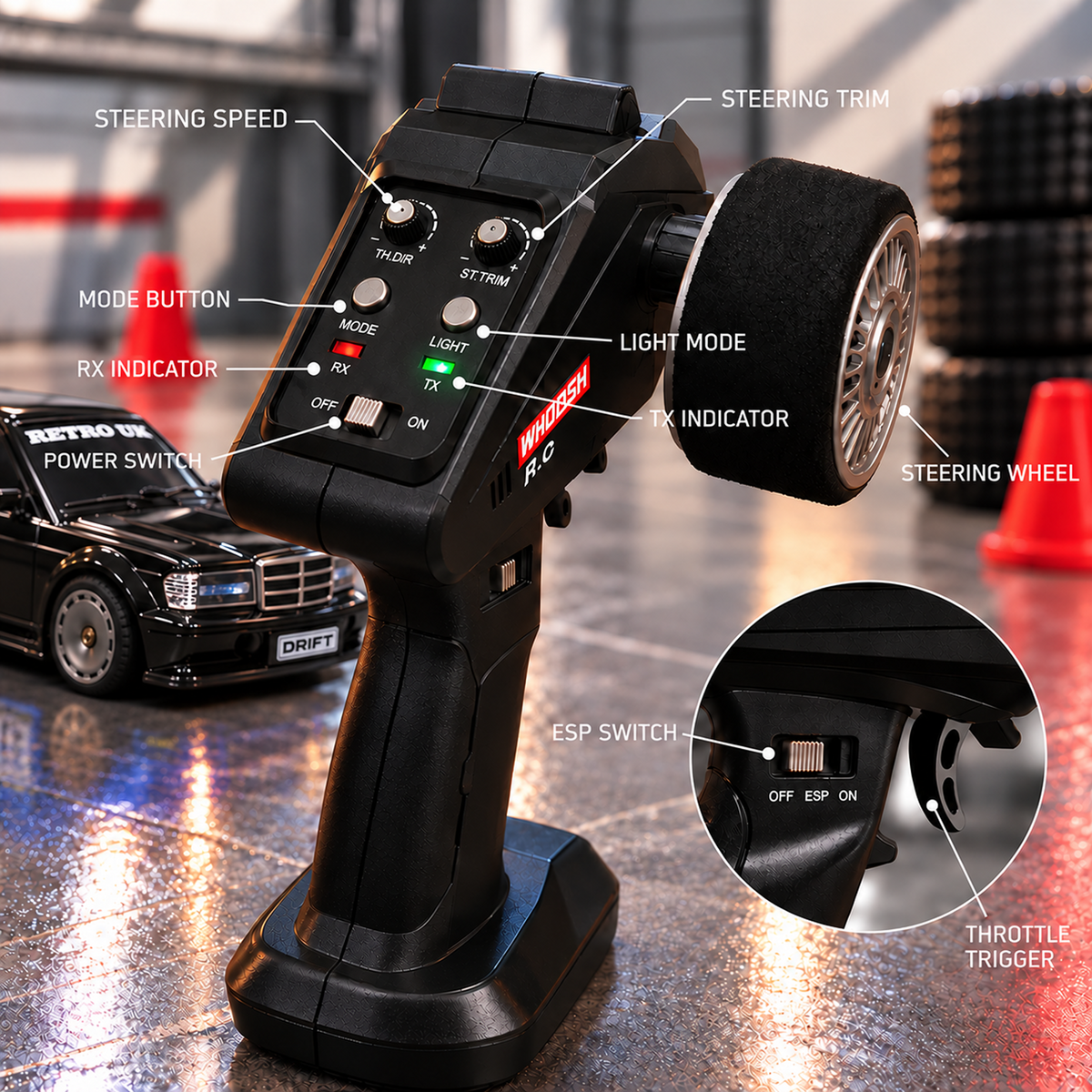 Mercedes-Benz 190E 4WD RC Drift Car