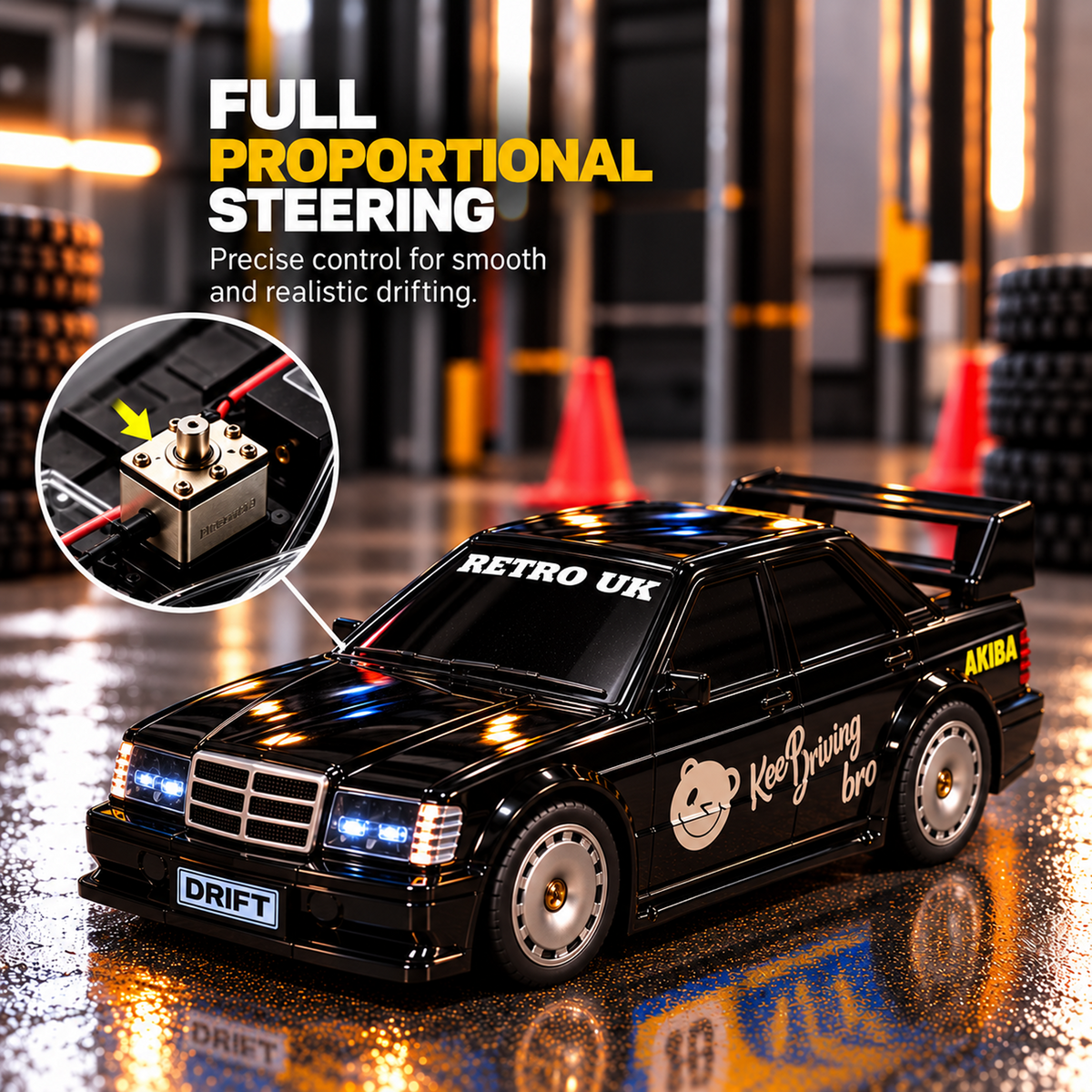 Mercedes-Benz 190E 4WD RC Drift Car