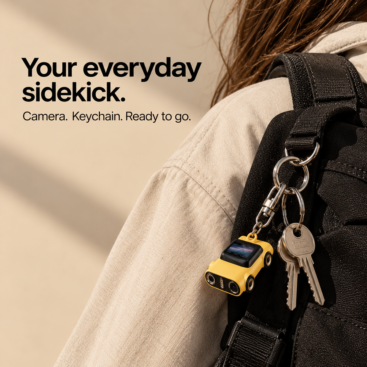Compact Wearable Keychain Camera 128GB