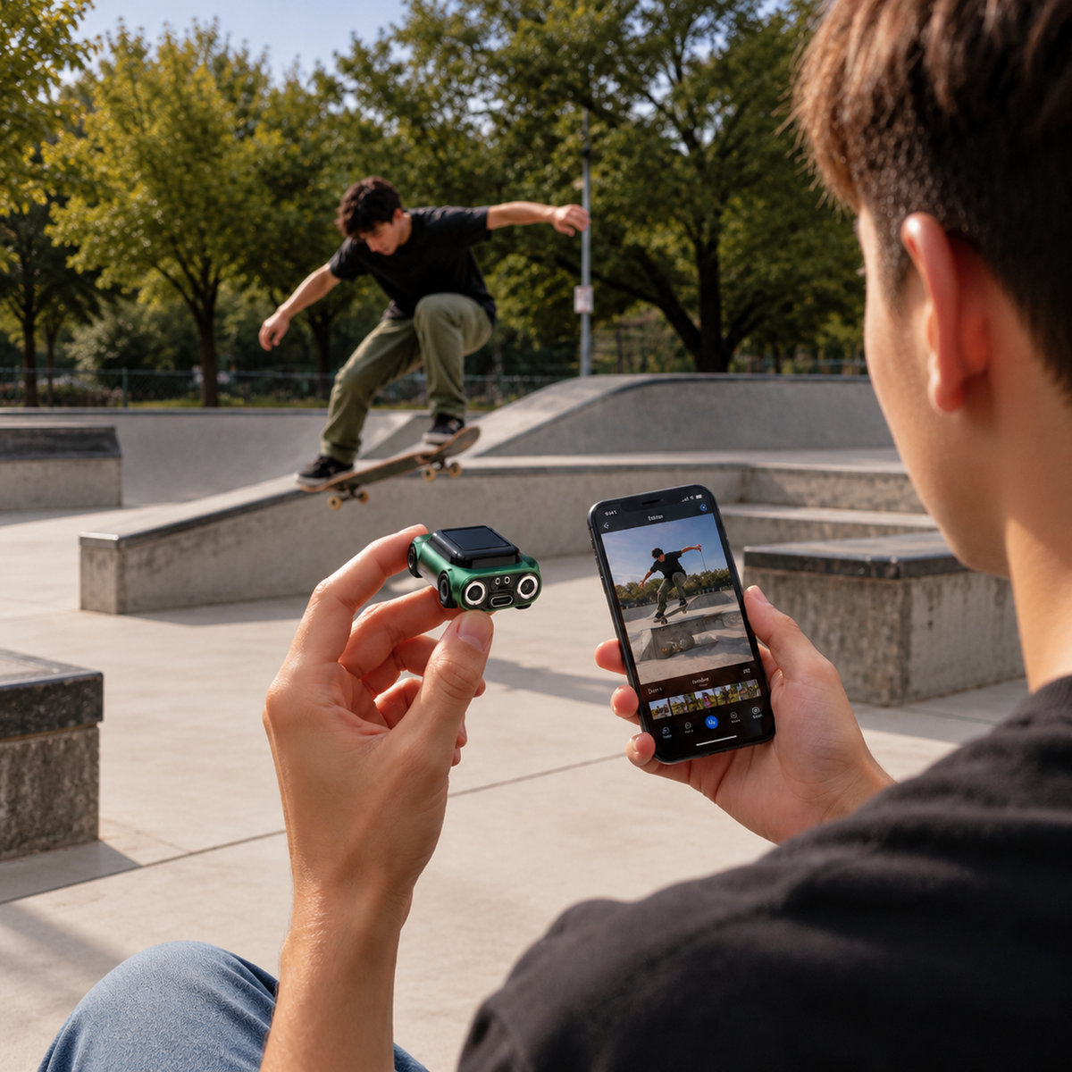 Compact Wearable Keychain Camera 128GB