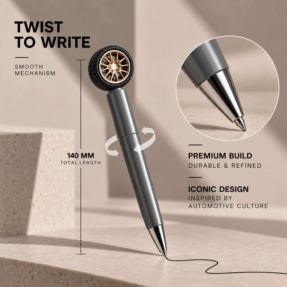 Rotating Fidget Spinner Gel Pen