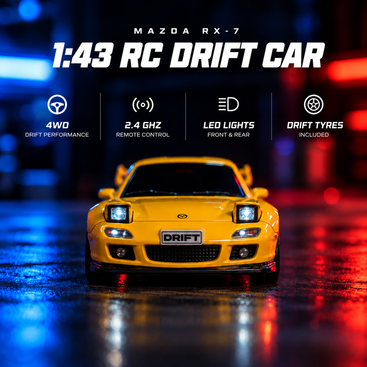Mazda RX-7 4WD RC Drift Car