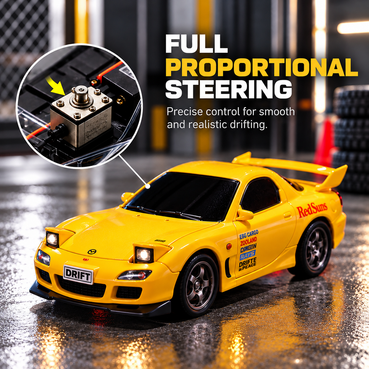Mazda RX-7 4WD RC Drift Car