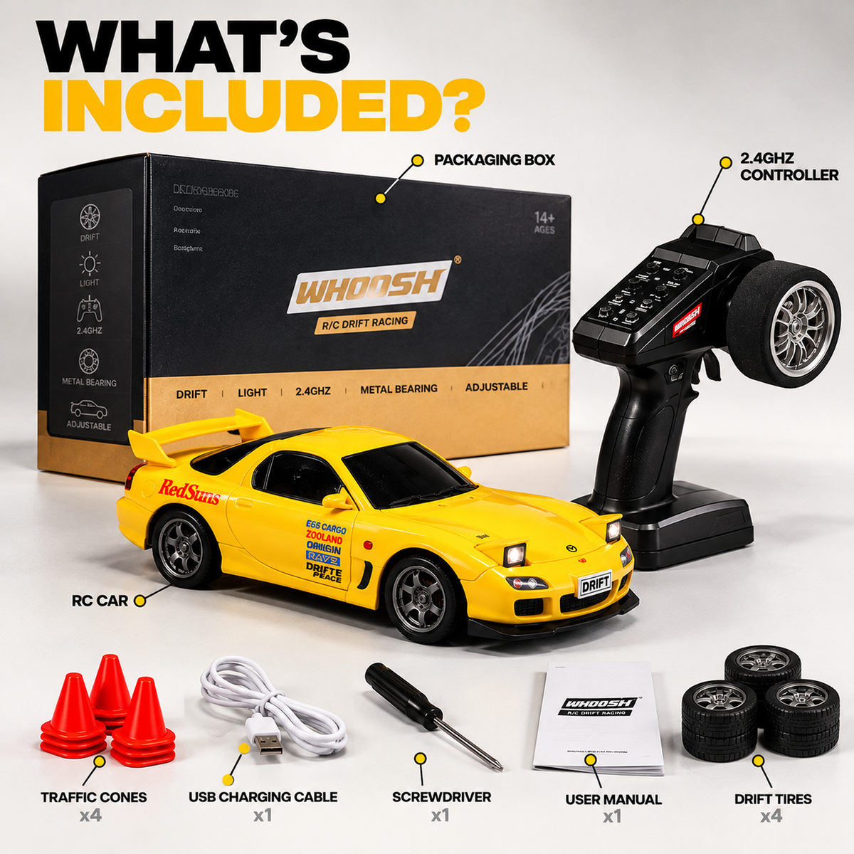 Mazda RX-7 4WD RC Drift Car