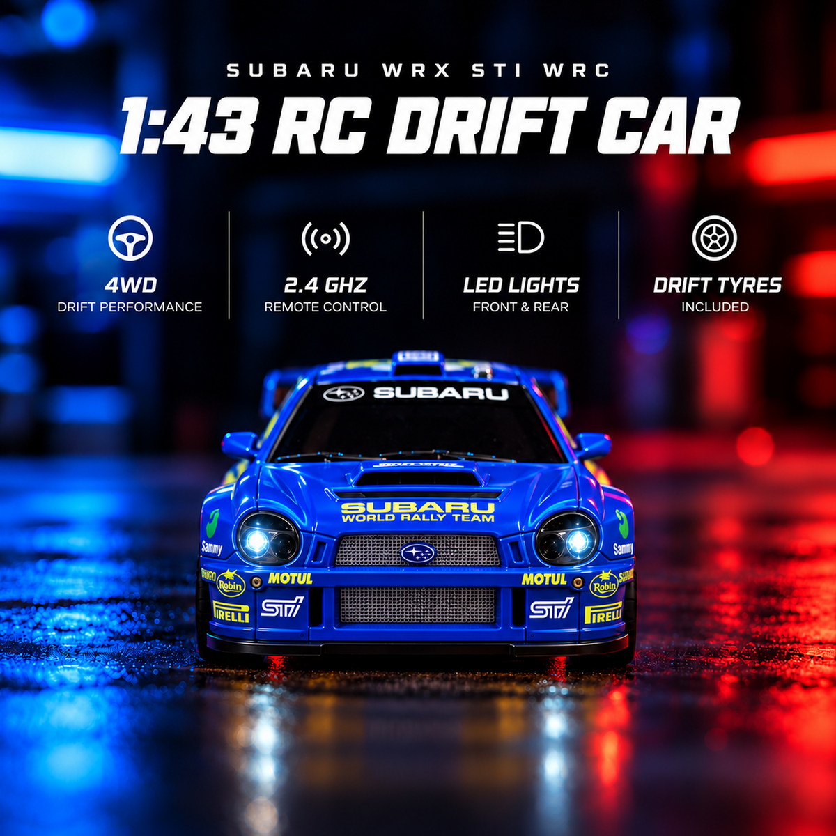 Subaru WRX STI WRC 4WD RC Drift Car