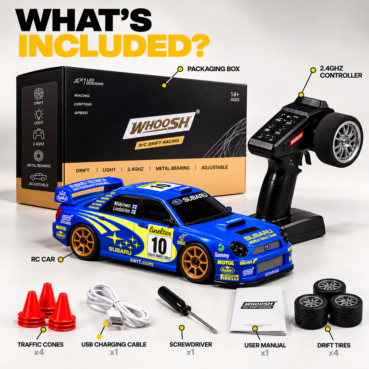Subaru WRX STI WRC 4WD RC Drift Car