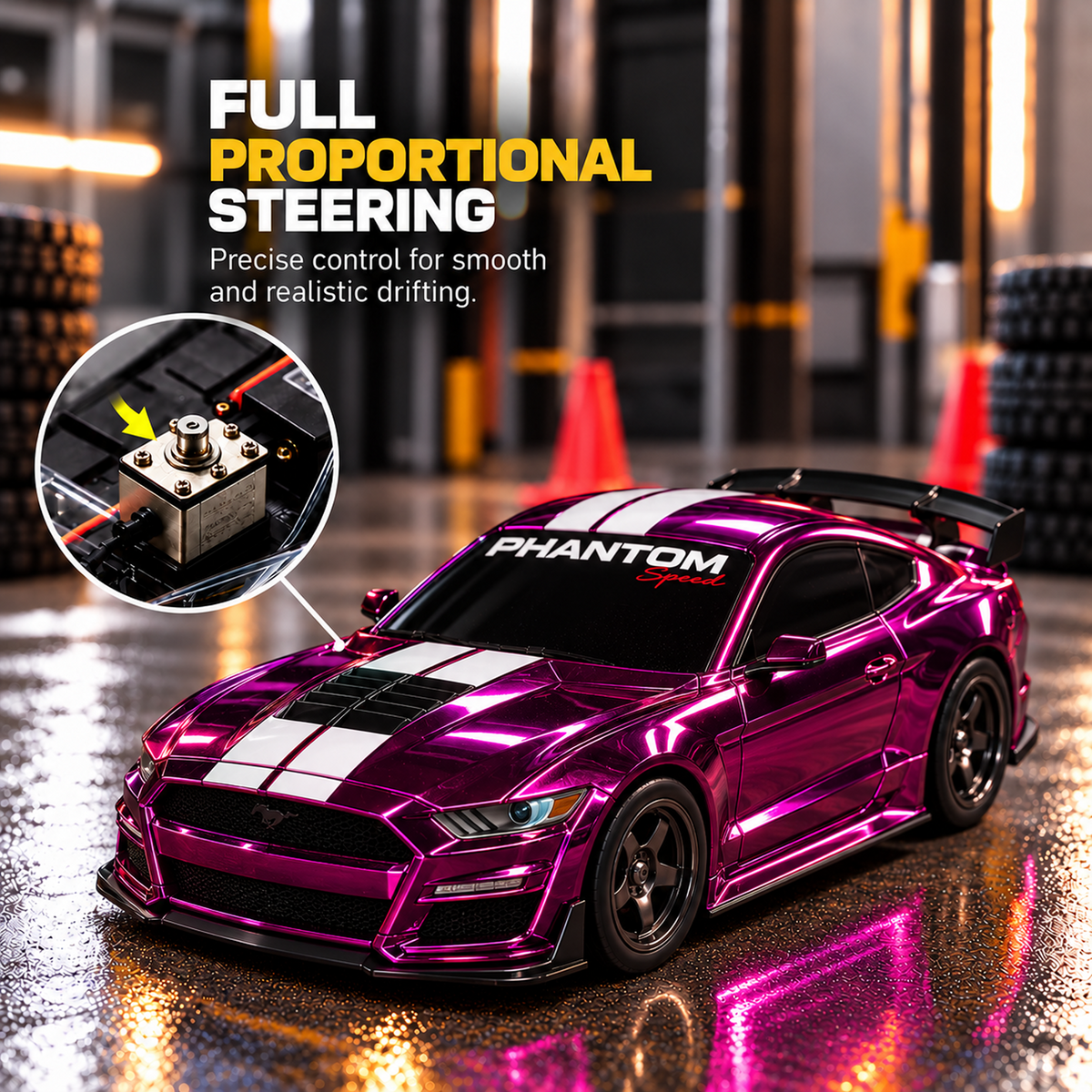 Ford Mustang 4WD RC Drift Car