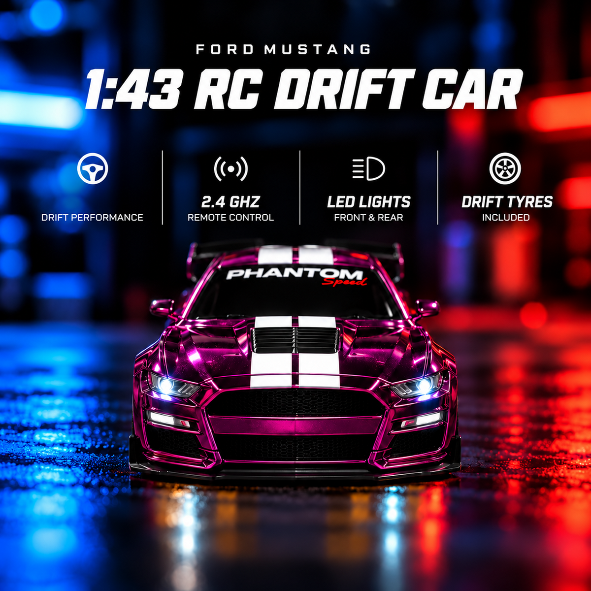 Ford Mustang 4WD RC Drift Car