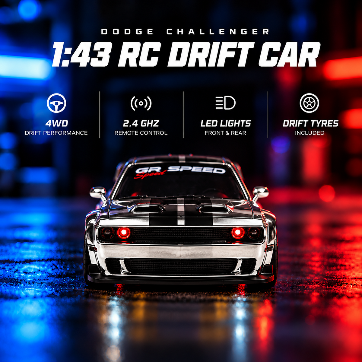 Dodge Challenger 4WD RC Drift Car