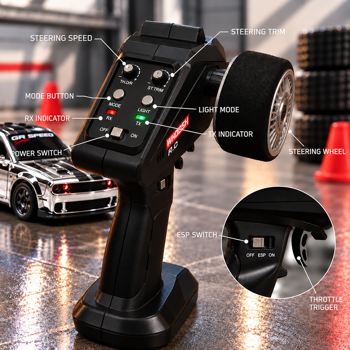 Dodge Challenger 4WD RC Drift Car