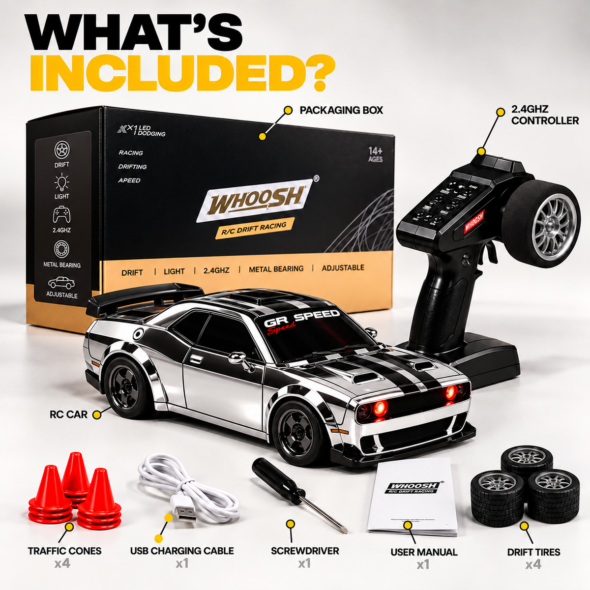 Dodge Challenger 4WD RC Drift Car