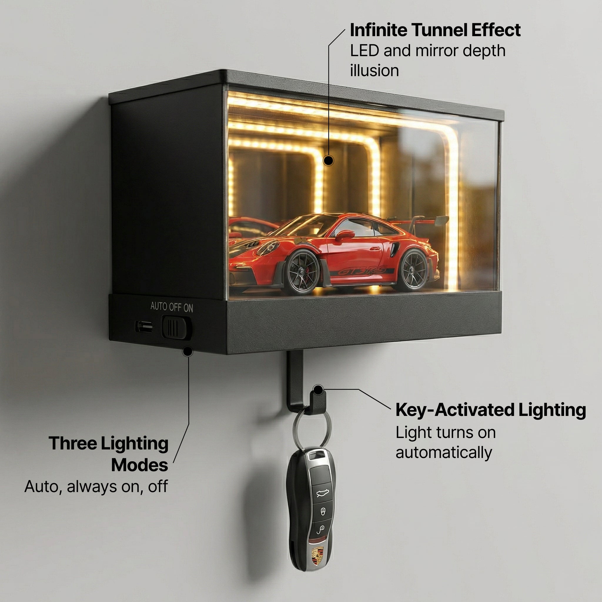 Glow Garage Key Hook "Car not included"