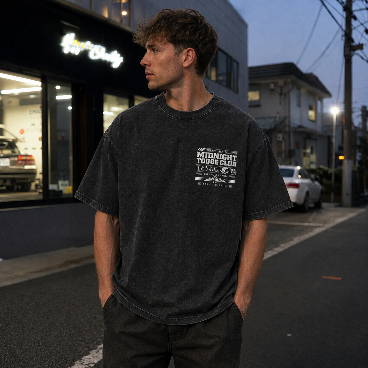 Midnight Touge Club Vintage Tee